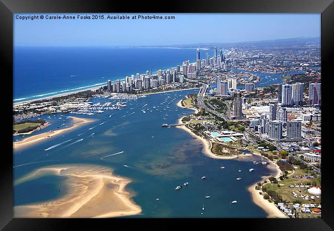 Surfers Paradise Along the Gold Coast Framed Print by Carole-Anne Fooks