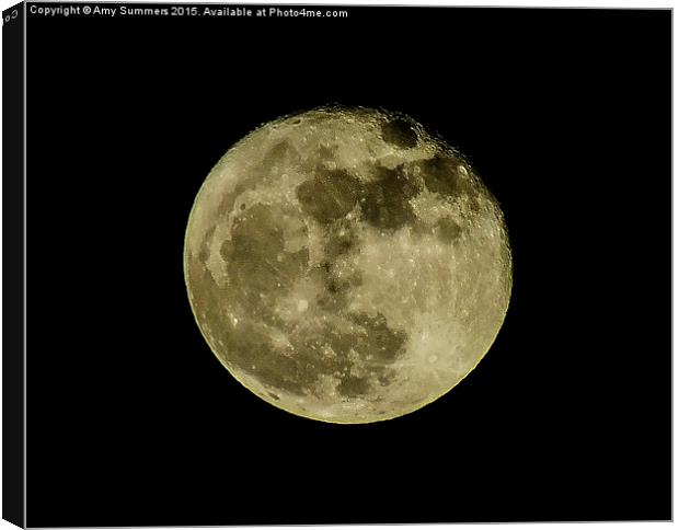  Lonely Moon Canvas Print by Amy Summers