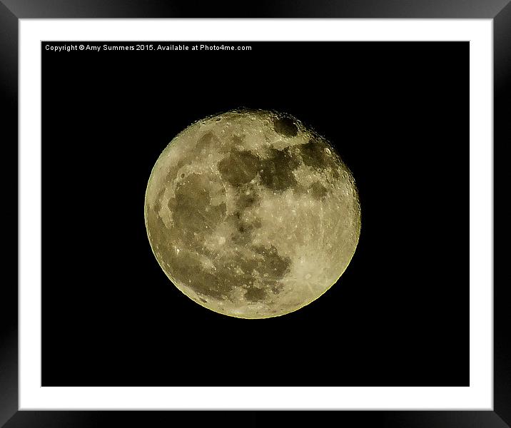  Lonely Moon Framed Mounted Print by Amy Summers