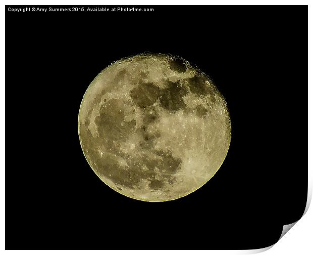  Lonely Moon Print by Amy Summers