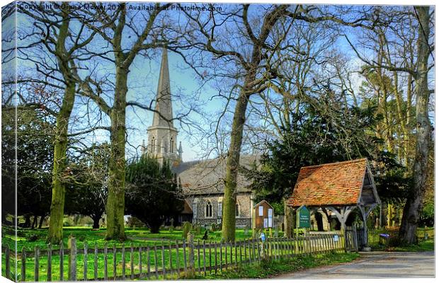 St James Greenstead Green  Canvas Print by Diana Mower