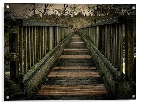  Bridge over Linton Falls Acrylic by David Oxtaby  ARPS