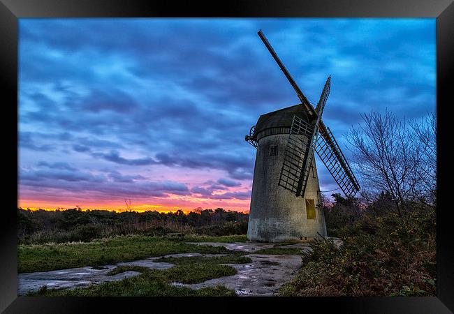  Bidston windmill Sunrise Framed Print by Rob Lester