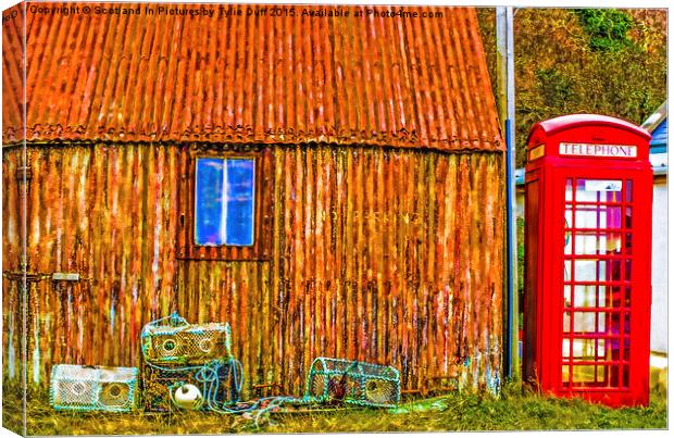  Old Red Phone Box In The Scottish Highlands Canvas Print by Tylie Duff Photo Art