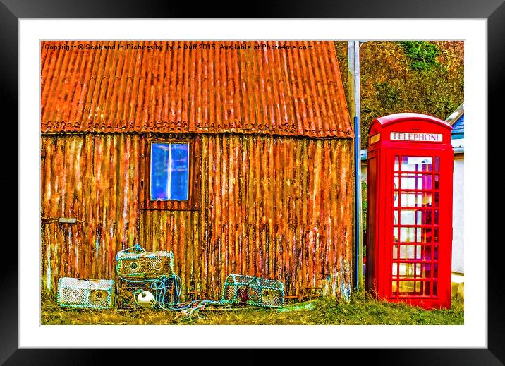  Old Red Phone Box In The Scottish Highlands Framed Mounted Print by Tylie Duff Photo Art