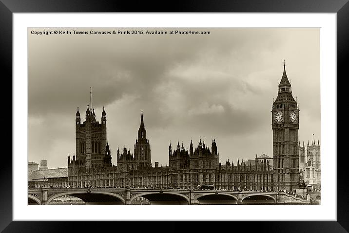 London Old Look  Framed Mounted Print by Keith Towers Canvases & Prints