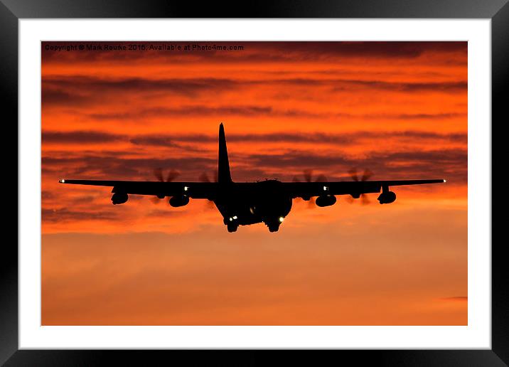  Into A Blood Red Sky Framed Mounted Print by Mark Rourke