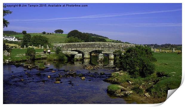 JST3077 Bellever bridge Print by Jim Tampin