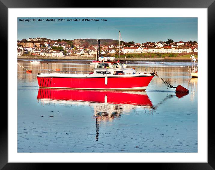 Conway Star- Fishing boat Framed Mounted Print by Lilian Marshall