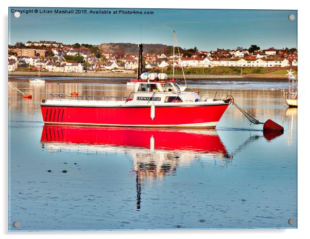 Conway Star- Fishing boat Acrylic by Lilian Marshall