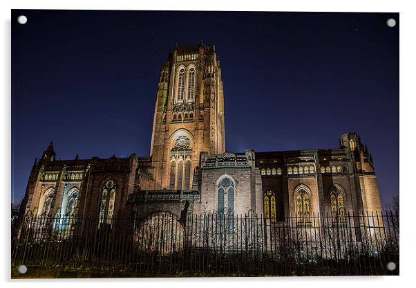 liverpool Anglican cathedral Acrylic by Mark Clair