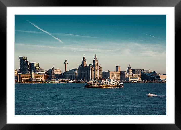  Ferry across the Mersey Framed Mounted Print by Mark Clair