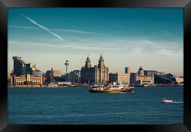  Ferry across the Mersey Framed Print by Mark Clair