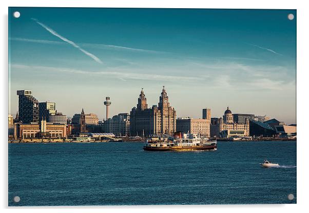  Ferry across the Mersey Acrylic by Mark Clair