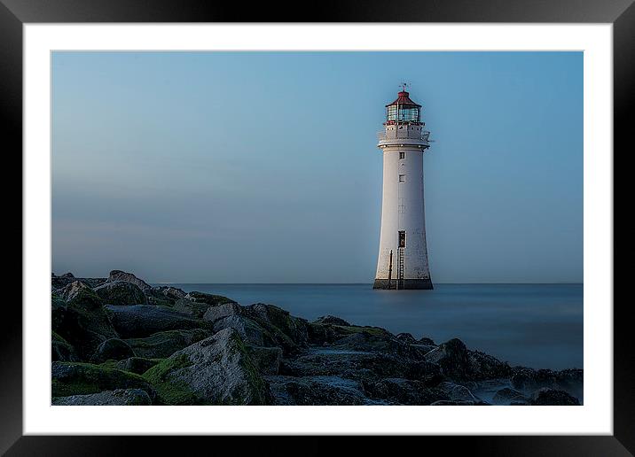 New Brighton Lighthouse Framed Mounted Print by Mark Clair