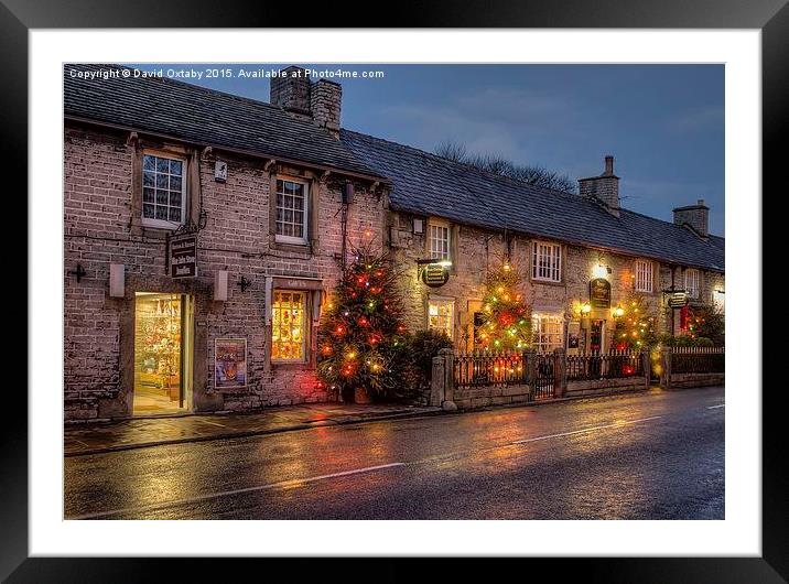 Christmas comes to Castleton, Derbyshire Framed Mounted Print by David Oxtaby  ARPS