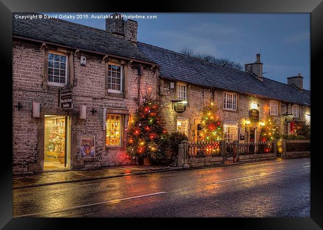 Christmas comes to Castleton, Derbyshire Framed Print by David Oxtaby  ARPS