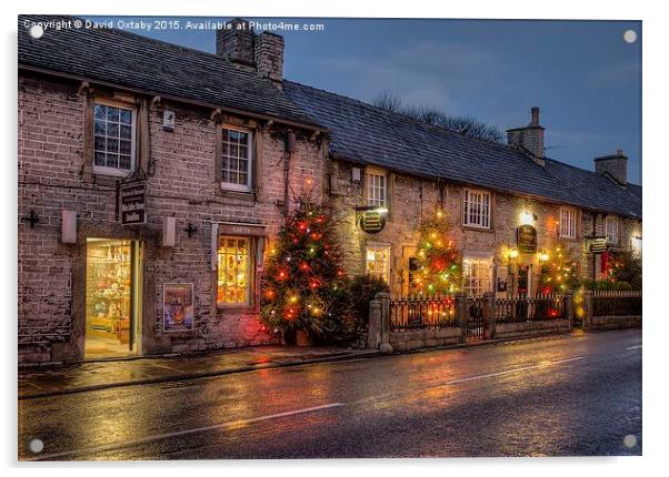 Christmas comes to Castleton, Derbyshire Acrylic by David Oxtaby  ARPS