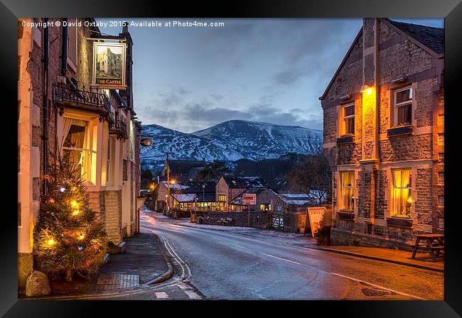  Christmas in Castleton Framed Print by David Oxtaby  ARPS