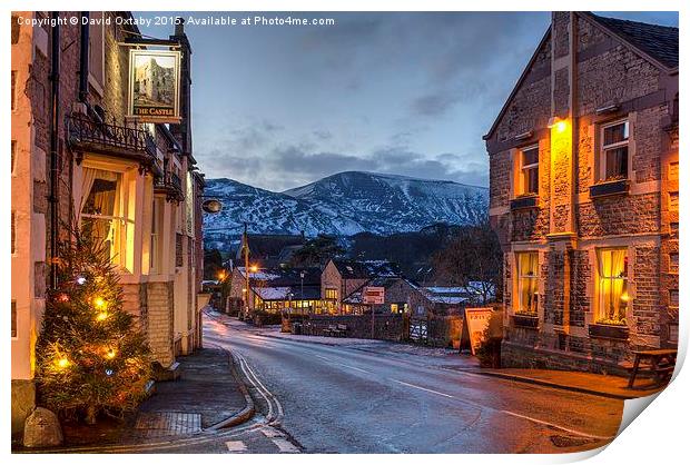  Christmas in Castleton Print by David Oxtaby  ARPS