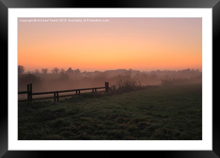 Wiltshire sunset Framed Mounted Print by michael freeth