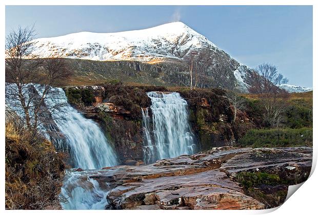 Highland Waterfall Ardessie Print by Aaron Casey