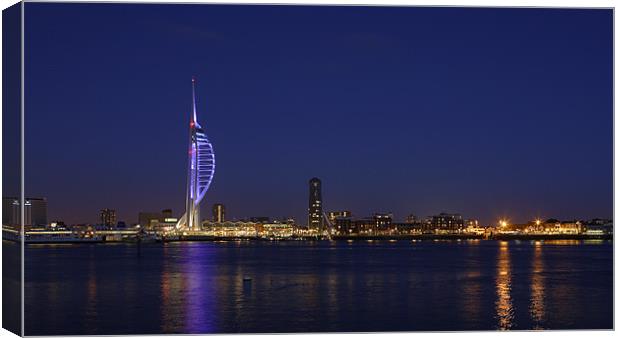 Spinnaker Tower Portsmouth Harbour at Dusk Canvas Print by Sharpimage NET
