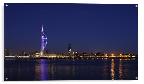 Spinnaker Tower Portsmouth Harbour at Dusk Acrylic by Sharpimage NET