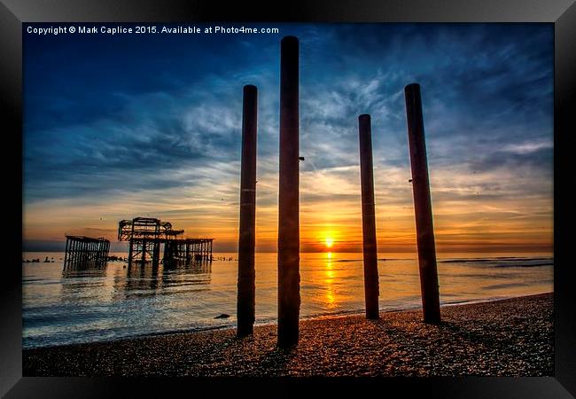  Sunset in Brighton Framed Print by Mark Caplice