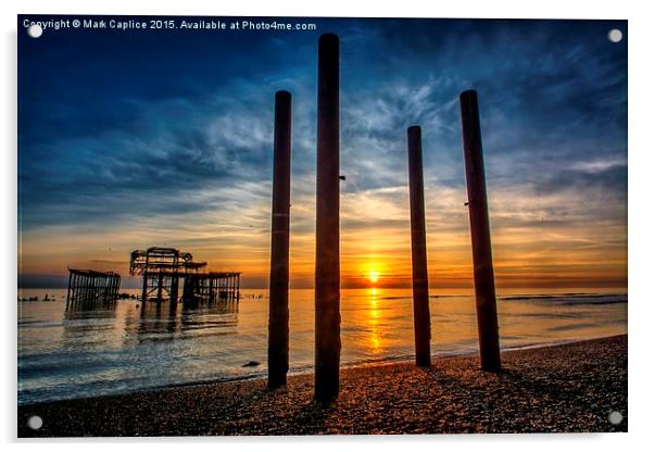  Sunset in Brighton Acrylic by Mark Caplice