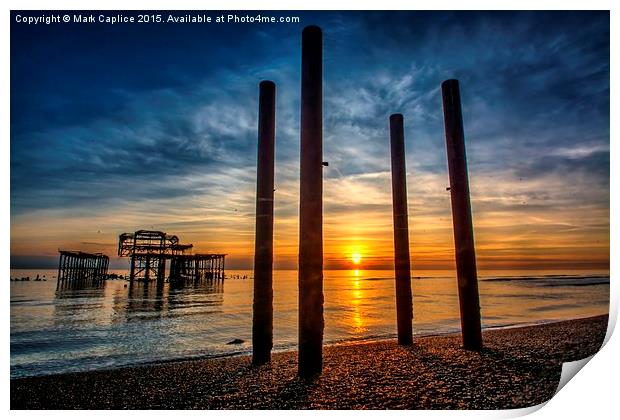  Sunset in Brighton Print by Mark Caplice