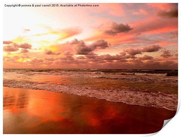  Varadero sunset Print by yvonne & paul carroll