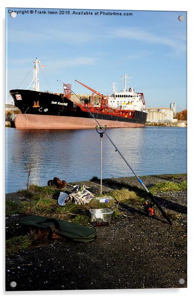  Stolt Razorbill loading in Birkenhead Docks. Acrylic by Frank Irwin