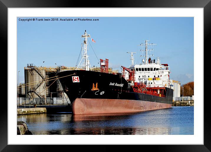Stolt Razorbill loading in Birkenhead Docks. Framed Mounted Print by Frank Irwin