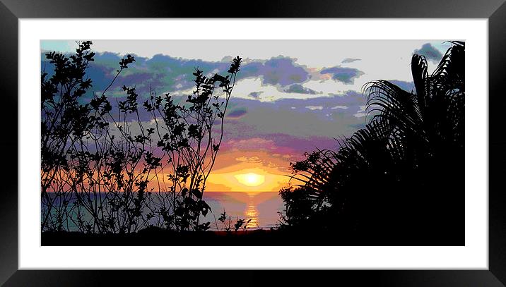  Posterised Sunset Framed Mounted Print by james balzano, jr.