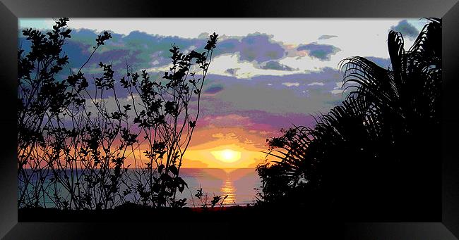  Posterised Sunset Framed Print by james balzano, jr.