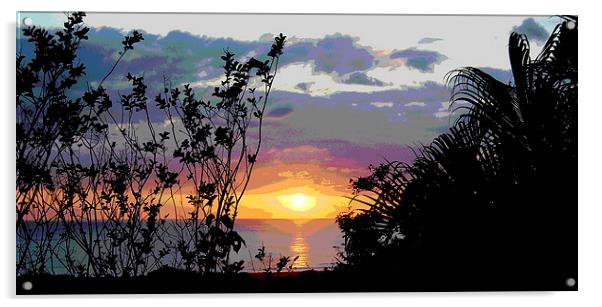  Posterised Sunset Acrylic by james balzano, jr.