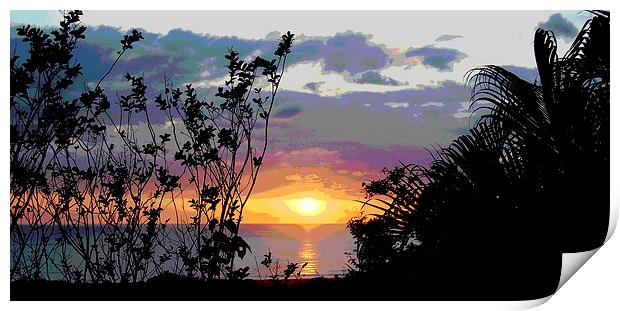  Posterised Sunset Print by james balzano, jr.