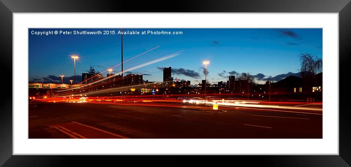  Urban Rush Framed Mounted Print by Peter Shuttleworth