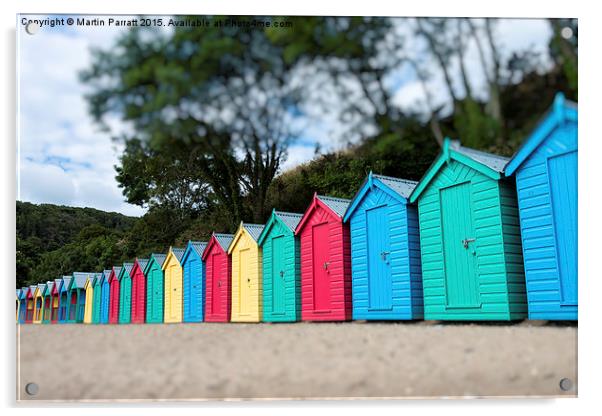Llanbedrog Beach Huts Acrylic by Martin Parratt