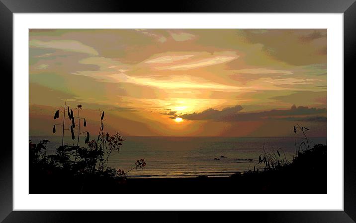  Posterised Sunset 2 Framed Mounted Print by james balzano, jr.