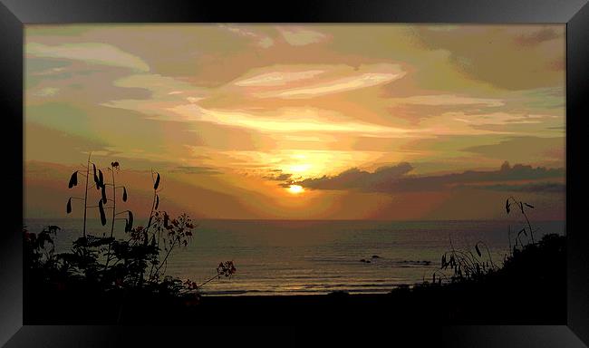  Posterised Sunset 2 Framed Print by james balzano, jr.