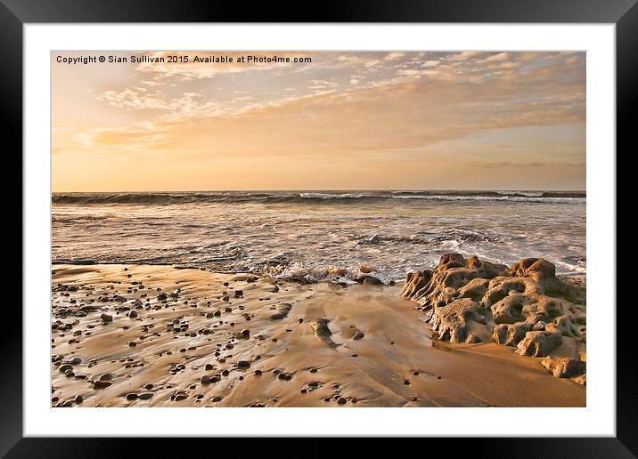  Sunrise Bracelet Bay. Framed Mounted Print by Sian Sullivan