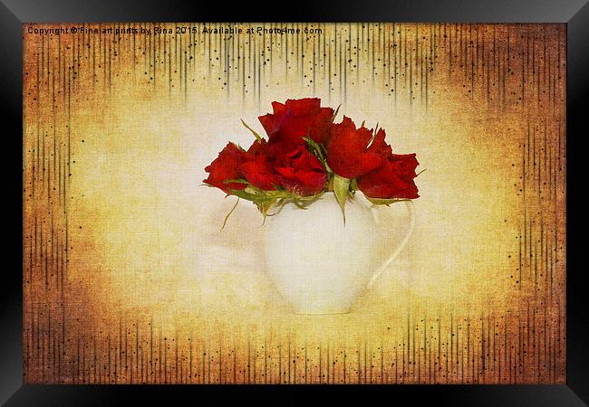  Crimson Rose Framed Print by Fine art by Rina