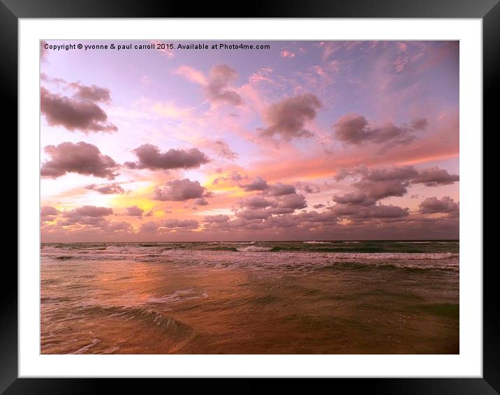 Varadero sunset 2 Framed Mounted Print by yvonne & paul carroll