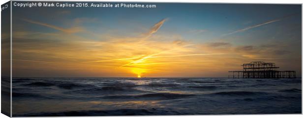  Brighton sunset Canvas Print by Mark Caplice