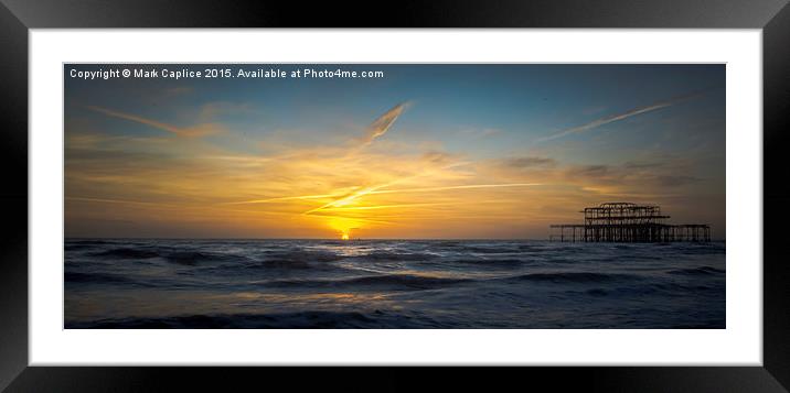  Brighton sunset Framed Mounted Print by Mark Caplice