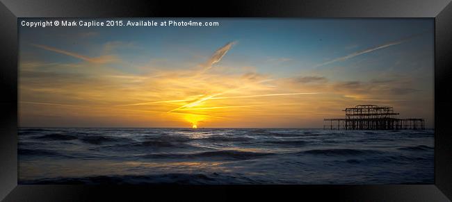  Brighton sunset Framed Print by Mark Caplice