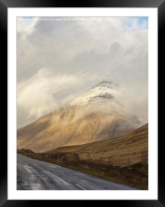 Cloudy Mountains Framed Mounted Print by Lynne Morris (Lswpp)