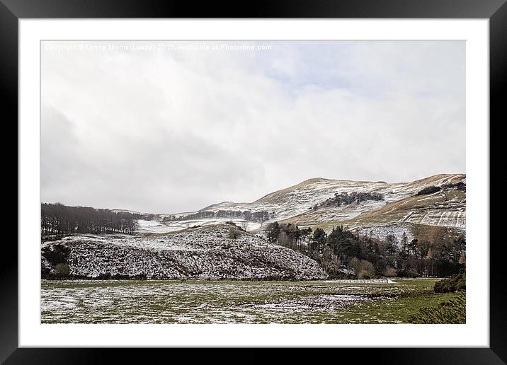  Snowy Pentlands Framed Mounted Print by Lynne Morris (Lswpp)
